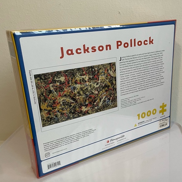 New! Jackson Pollock: Convergence 1000-piece Jigsaw Puzzle (Sealed) - Picture 3 of 4